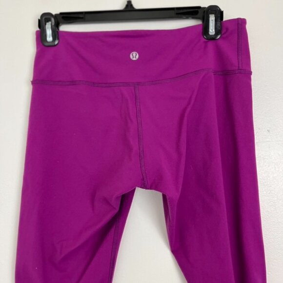 Lululemon Wunder Under Low-Rise Magenta Tights - Picture 9 of 13